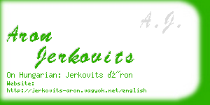 aron jerkovits business card